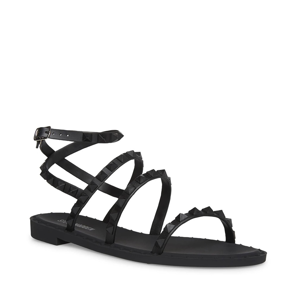 Steve Madden Travel-J Black Sandals